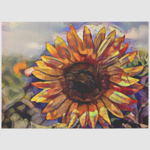 Papier Mousseline Gold Big Sunflower Elegance Collection