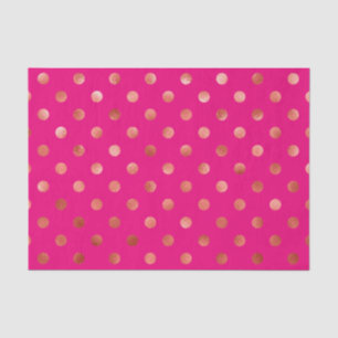 Papier Mousseline Gold Metallical Faux Foil Polka Arrière - plan ros