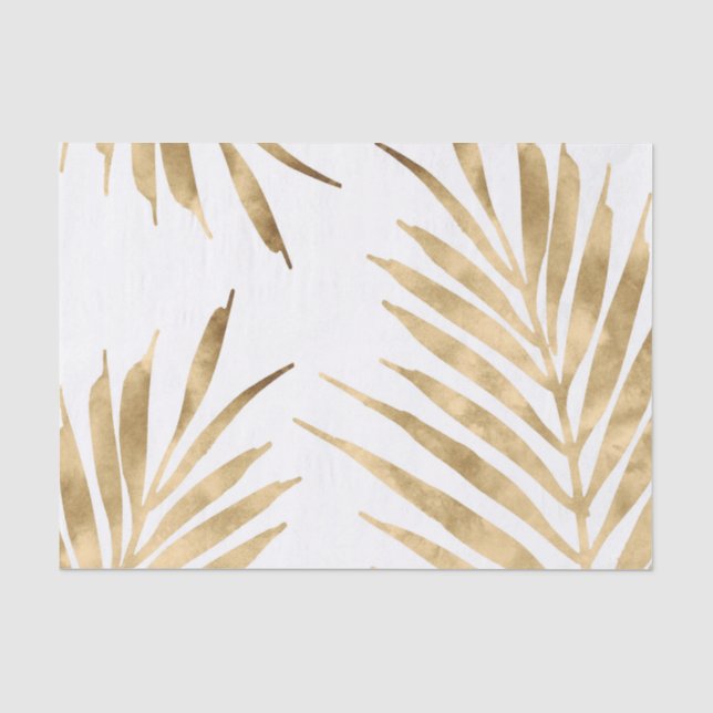 Papier Mousseline Gold Palm (Recto)