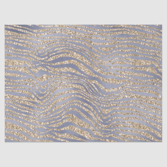 Papier Mousseline Gold Purple Luxe Parties scintillant Zebra Peace C (Recto)