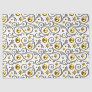 Papier Mousseline Gold & Silver Swirl Elegance