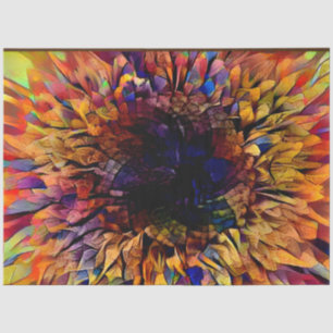 Papier Mousseline Gold Tiger Sunflower Collection élégante