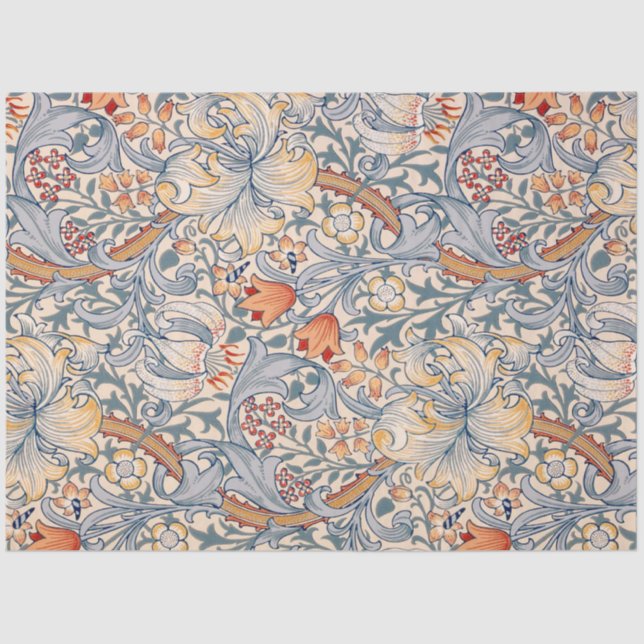 Papier Mousseline Golden Lily, William Morris (Recto)