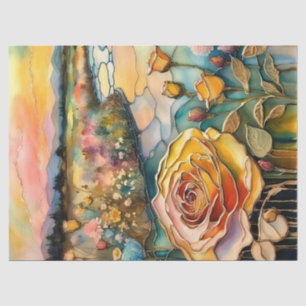 Papier Mousseline Golden Rose River Valley Sunrise II