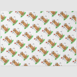 Papier Mousseline Golf Yellow Labrador Retriever (yaourt 5) Chien -