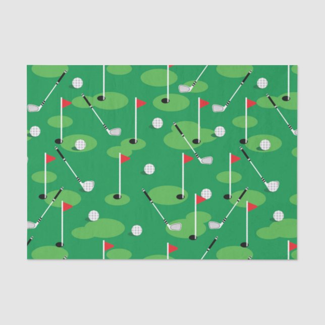 Papier Mousseline Golfeurs verts (Recto)