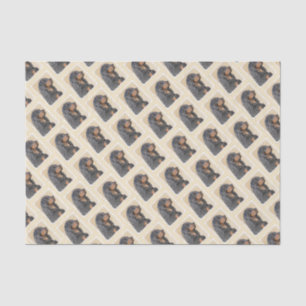 Papier Mousseline Gordon Setter Peinture - Joli art original chien