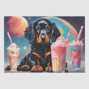Papier Mousseline Gordon Setter Puppy N Milkshakes