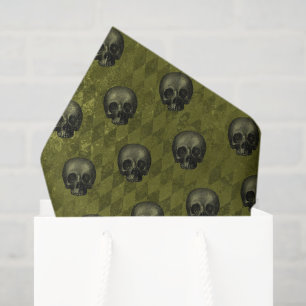 Papier Mousseline Goth Halloween Skuls