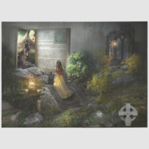 Papier Mousseline Goth Moody Imaginaire Découpage papier de tissus