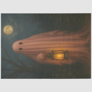 Papier Mousseline Goth Whimsical Pink Ghost Halloween mignonne Hallo