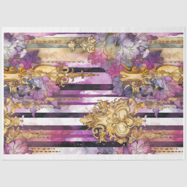 Papier Mousseline Gothique Shabby Glam K Découpage Papier (Recto)