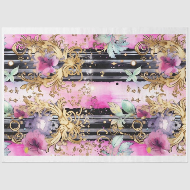 Papier Mousseline Gothique Shabby Glam M Document de découpage (Recto)