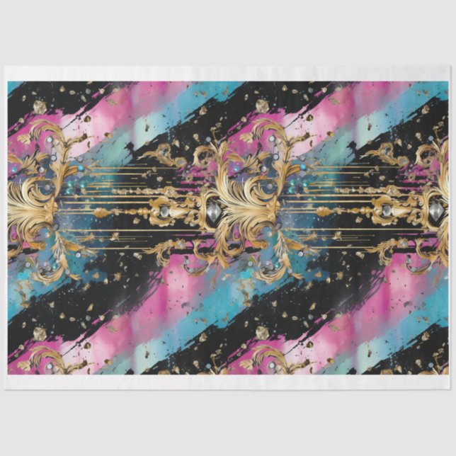 Papier Mousseline Gothique Shabby Glam Un Papier Découpage (Recto)