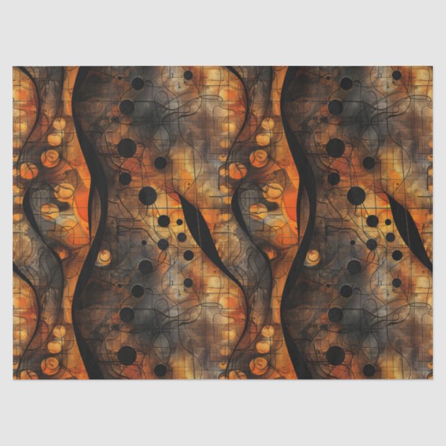 Papier Mousseline Gothique Sombre Sentiment Noir Jaune (Recto)