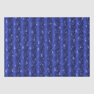 Papier Mousseline gouttes de pluie sur le métal bleu