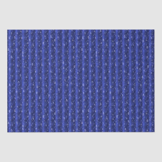 Papier Mousseline gouttes de pluie sur le métal bleu (Recto)
