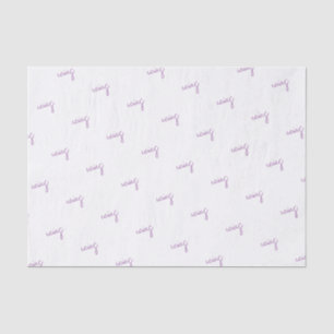 Papier Mousseline Gracias Minimal Puprle Script Custom Business