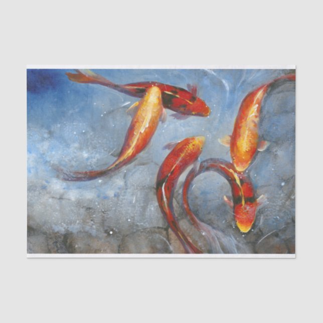 Papier Mousseline Gracieux Koi I (Recto)