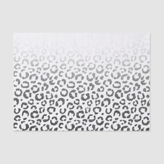 Papier Mousseline Gradient noir d'empreinte de léopard de parties (Recto)