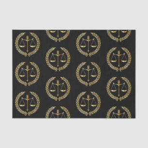 Papier Mousseline Graduation Gold Justice Scale Sword Laurel Wreath