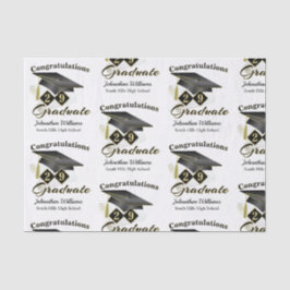 Papier Mousseline Graduation personnalisée Noir & Or