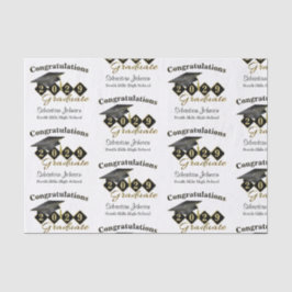 Papier Mousseline Graduation personnalisée Noir & Or