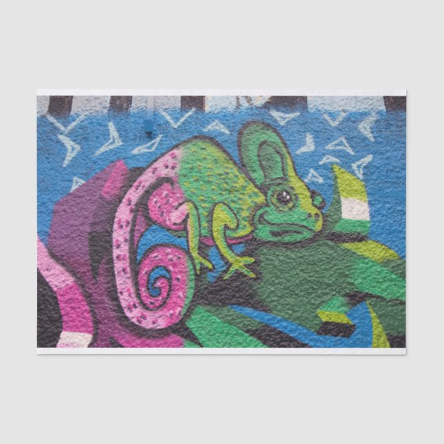 Papier Mousseline Graffiti coloré Chameleon (Recto)