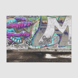 Papier Mousseline Graffiti Cool Art de rue urbaine murale grunge