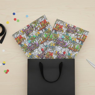 Papier Mousseline Graffiti Danse Hip hop Motif urbain