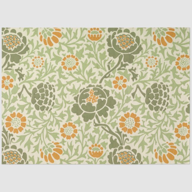 Papier Mousseline Grafton Motif (par William Morris) (Recto)