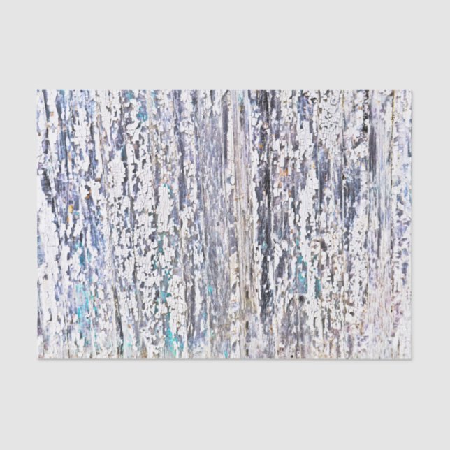 Papier Mousseline Grain de bois blanc gris violet texture rustique (Recto)