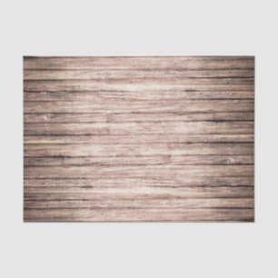Papier Mousseline Graine de bois brun patiné rustique