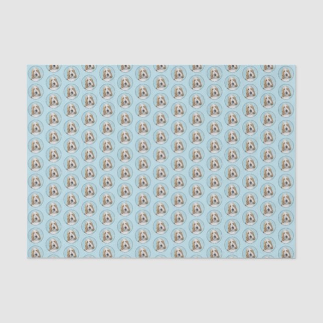 Papier Mousseline Grand Basset Griffon Vendeen - Art Chien original (Recto)