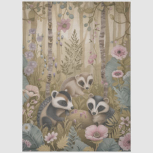 Papier Mousseline Grand critère forestier Florales Découpage