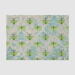 Papier Mousseline Grand insecte vert