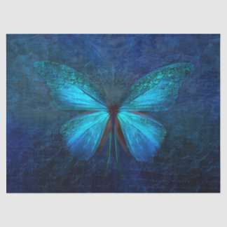 Papier Mousseline Grand Papillon bleu