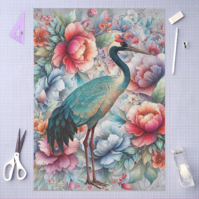 Papier Mousseline Grande aquarelle élégante Florales & Découpage de  (Artisanat)