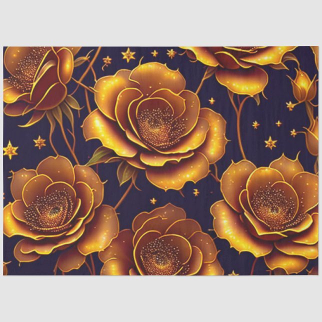 Papier Mousseline Grande Collection Rose de luxe Gold tendance (Recto)