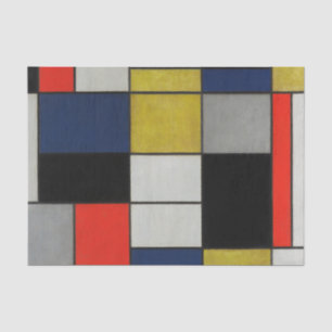 Papier Mousseline Grande composition par Piet Mondrian