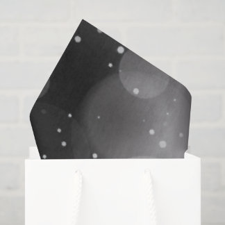 Papier Mousseline Grandes Bulles Bokeh Noir