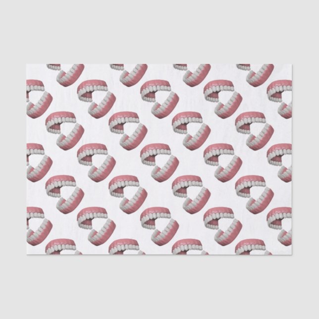 Papier Mousseline grandes dents de sourire (Recto)