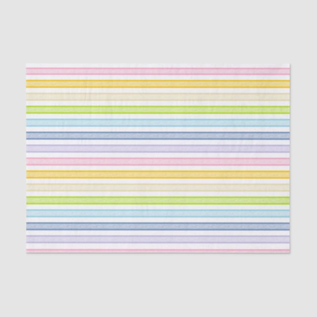 Papier Mousseline Grandes Têtes Pastel Arc-en-ciel (Recto)