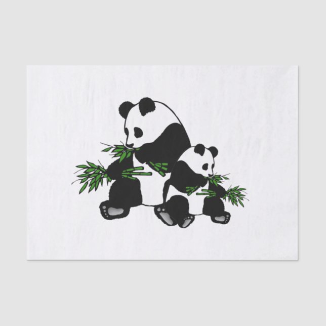 Papier Mousseline Grandir en Panda (Recto)