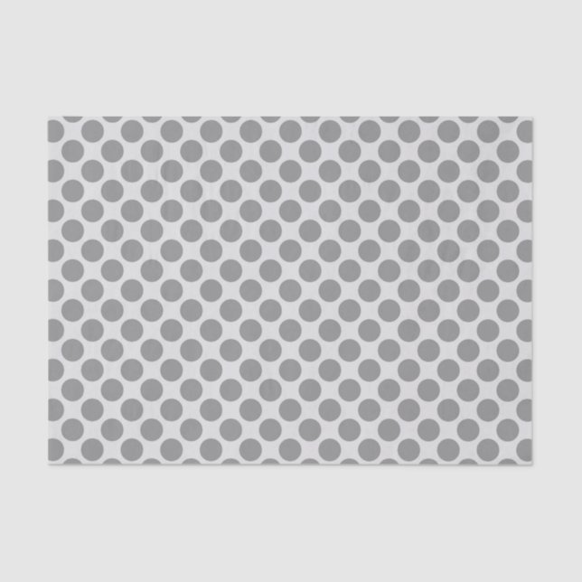 Papier Mousseline Grands points rétro - tons gris / gris (Recto)