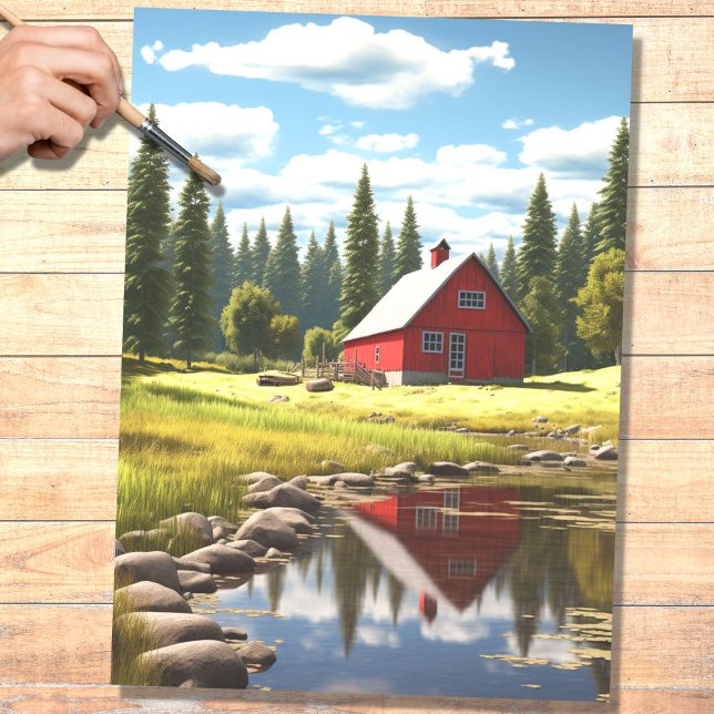 Papier Mousseline Grange au printemps 1 papier découpage (Créateur téléchargé)