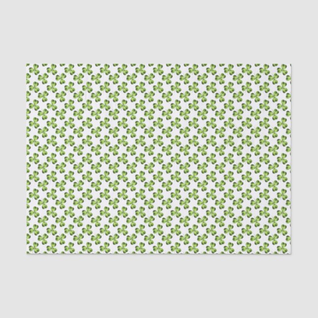 Papier Mousseline Graphique shamrock à trois feuilles (Recto)
