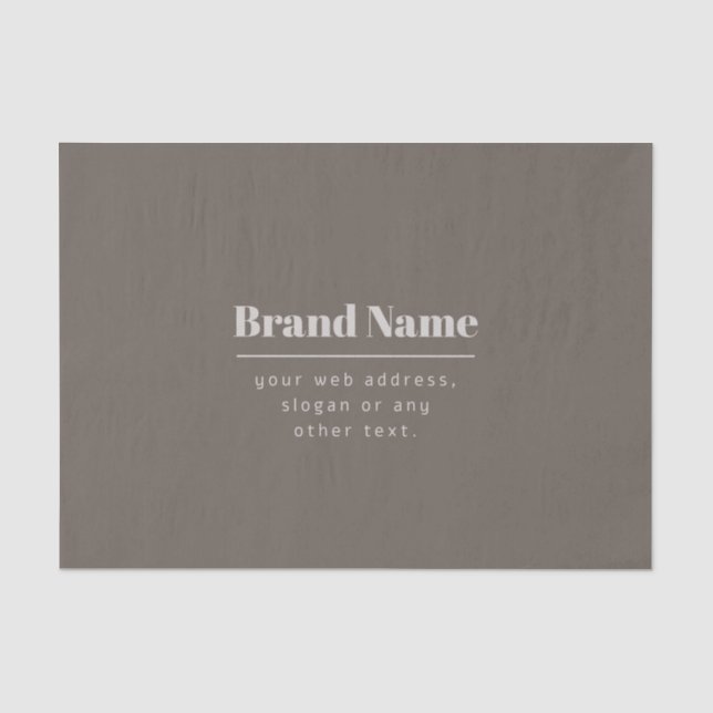 Papier Mousseline Gras moderne foncé & clair Beige Marque ou Entrepr (Recto)