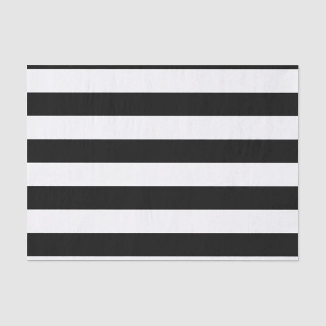 Papier Mousseline Gras traits horizontaux noirs et blancs (Recto)