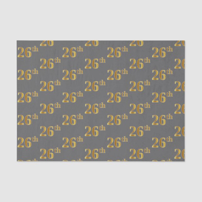 Papier Mousseline Gray, Faux Gold 26e (Vingt-sixième) (Recto)